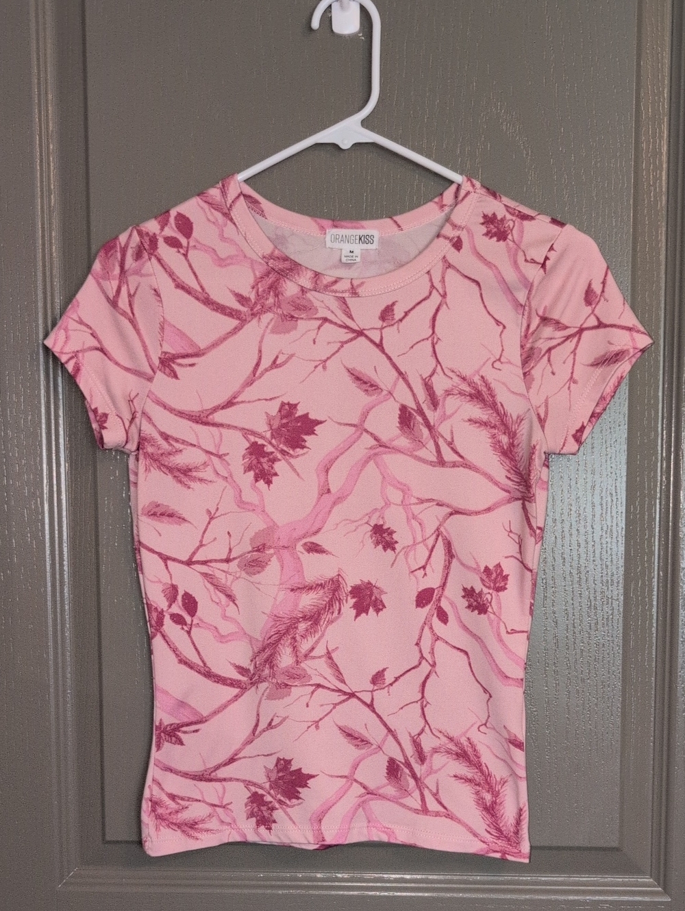 Orange Kiss Pink Botanical Short Sleeve Tee